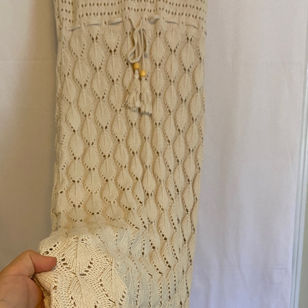 Boho hippie beach Elegant Cream Maxi Dress - Picture 2 of 6